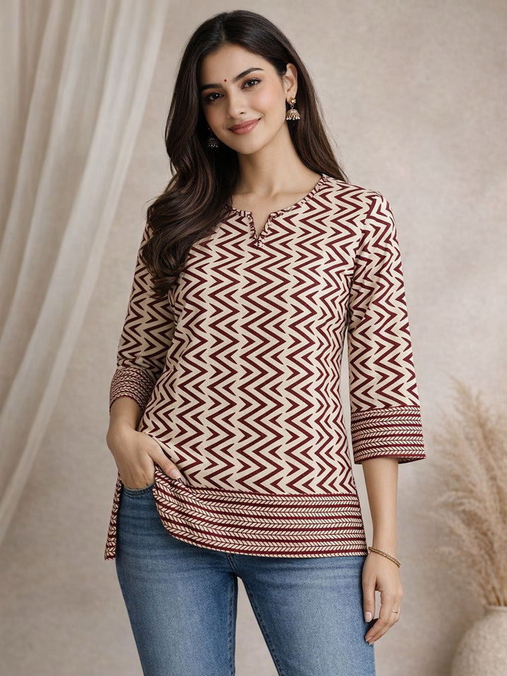 Maroon Embroidered Cotton Blend Straight Kurta