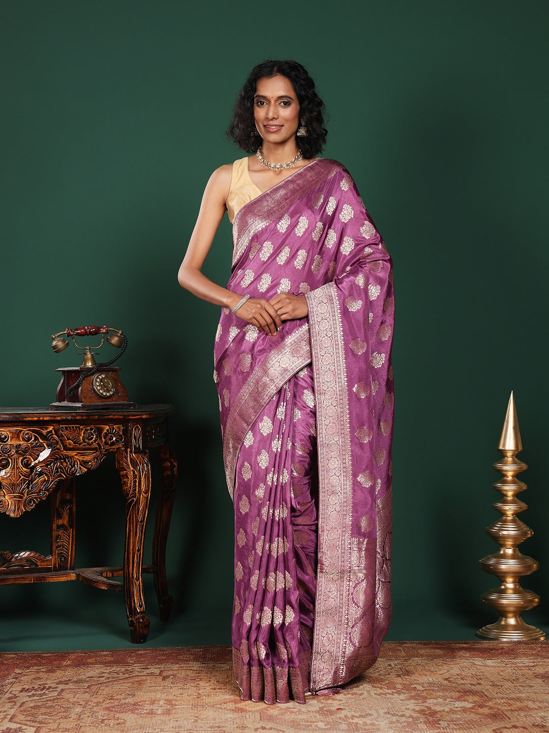 Woven Design Cotton Blend Saree