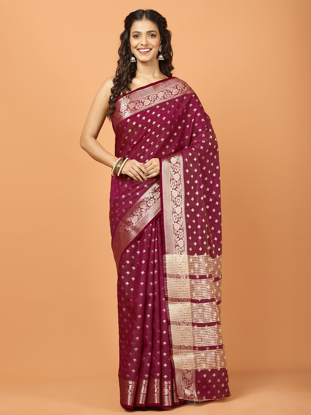 Zari Border Art Silk Woven Saree