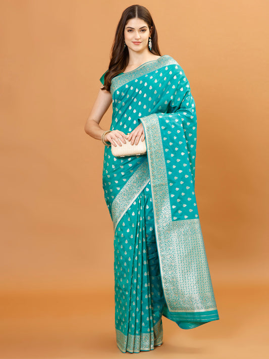 Zari Border Banarasi Woven Saree