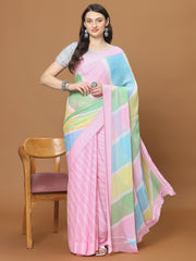 Floral Printed Chiffon Woven Saree