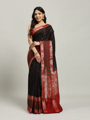 Digital Printed Cotton Blend Woven Saree