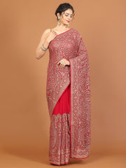 Heavy Embroidery Georgette Saree