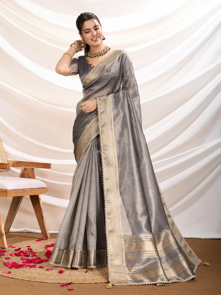 Woven Design Linen Blend Saree
