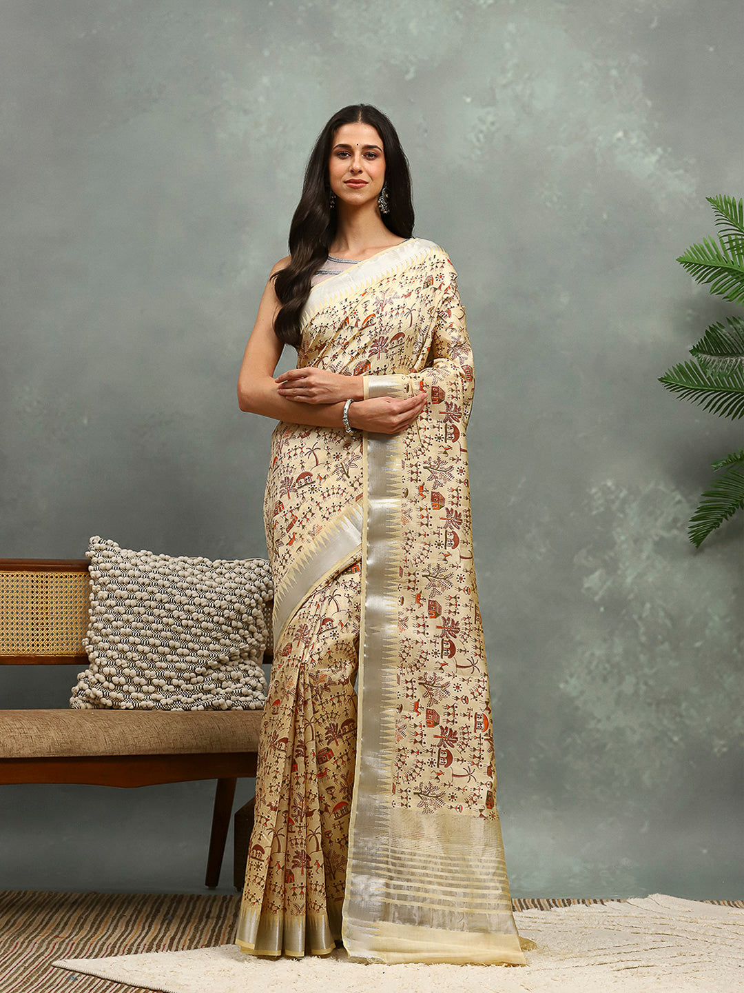 Digital Printed Art Silk Saree