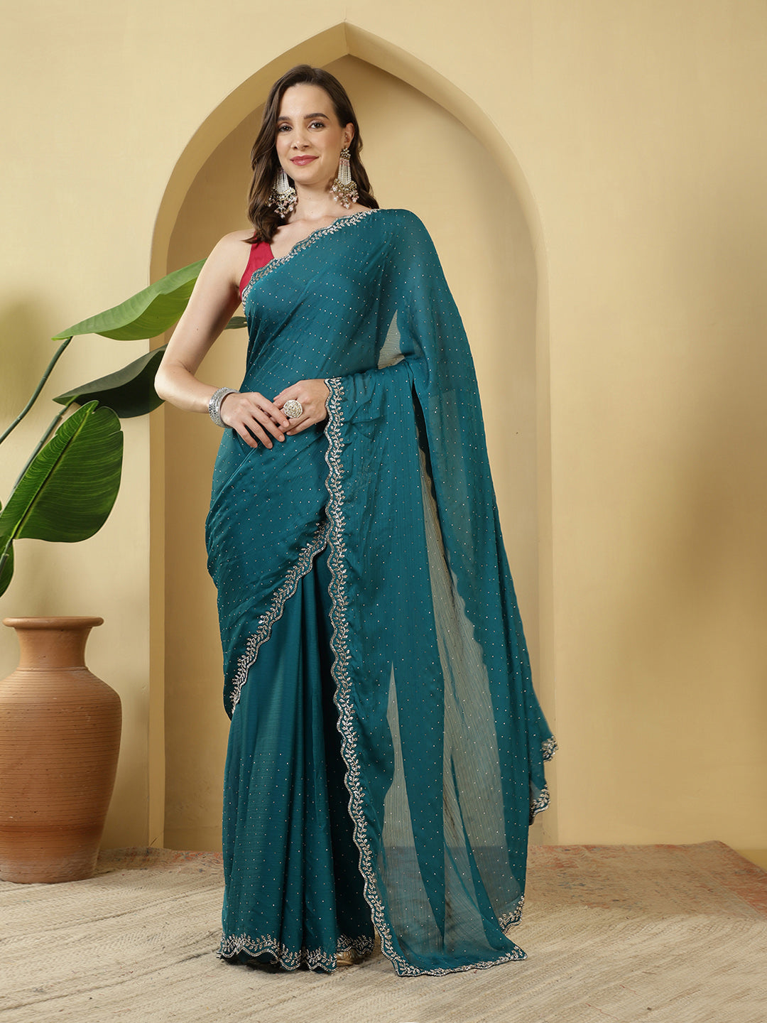 Digital Printed Chiffon Saree