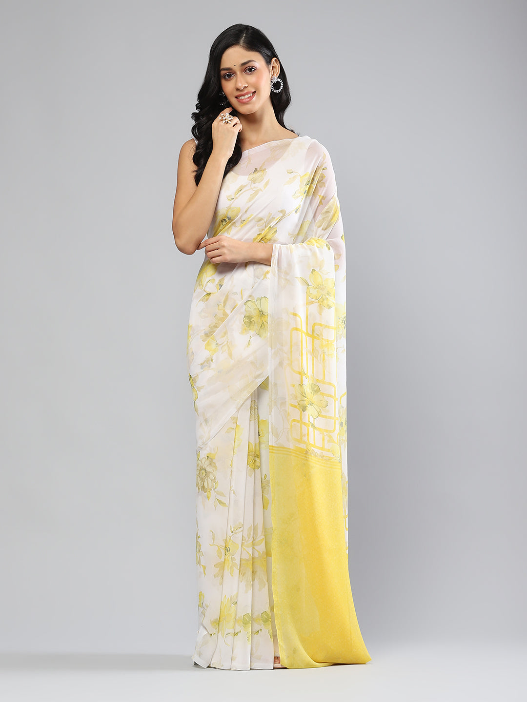 Digital Printed Georgette Saree