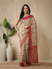 Printed Dola Silk Saree