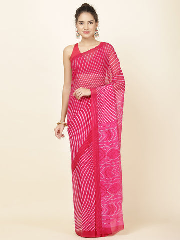 Leheriya Printed Georgette Woven Saree