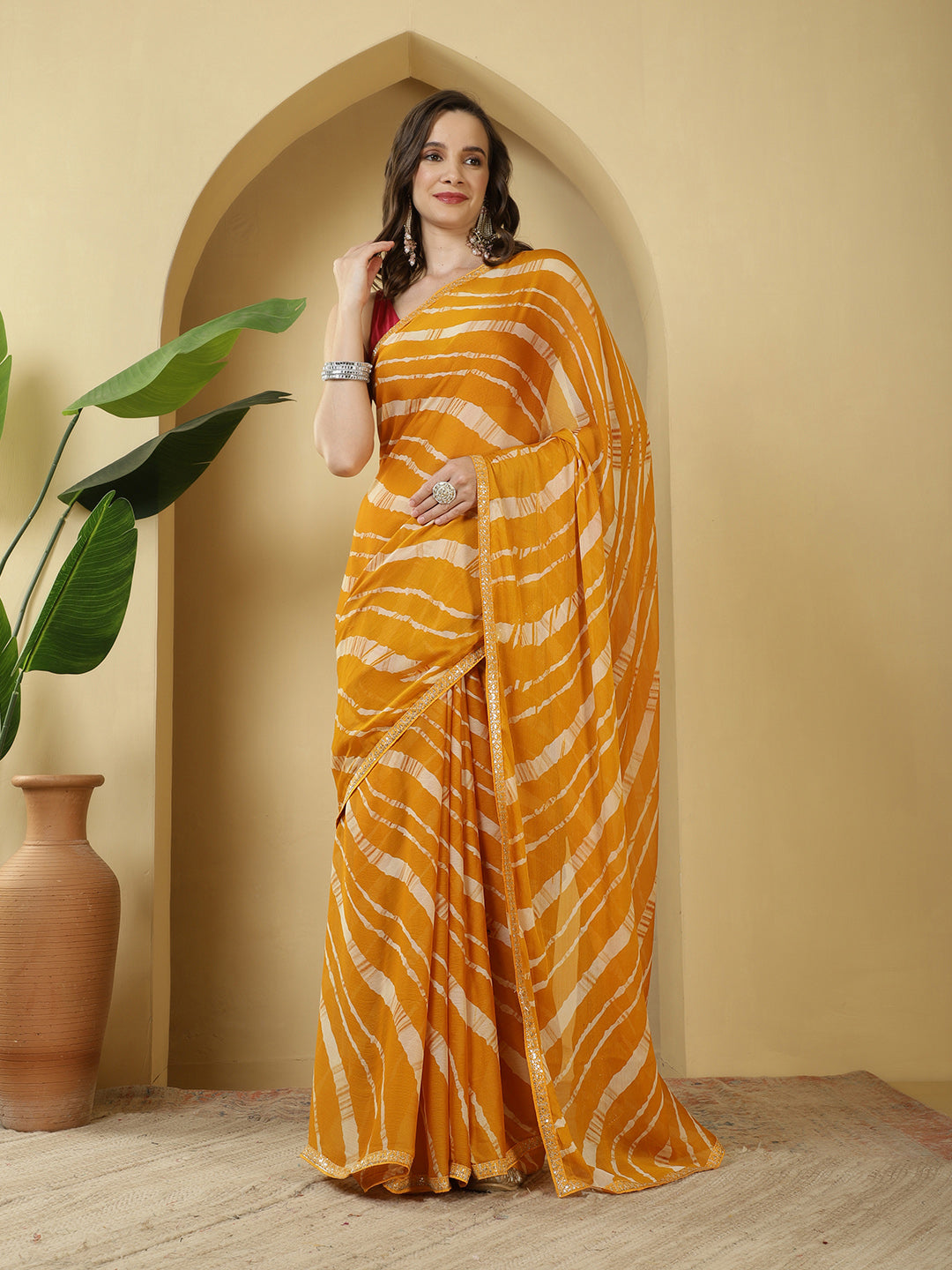 Digital Printed Chiffon Saree