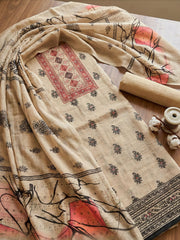 Printed Tissue Unstitched Suit With Pant & Dupatta