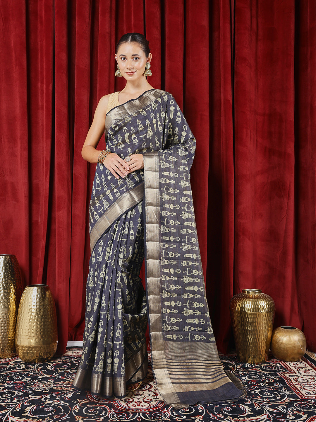 Digital Printed Art Silk Saree