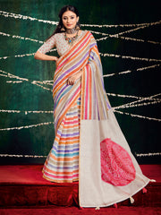 Digital Printed Art Silk Saree