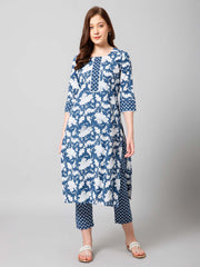 Printed Cotton Kurta Set