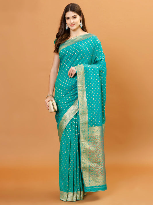 Zari Border Banarasi Woven Saree