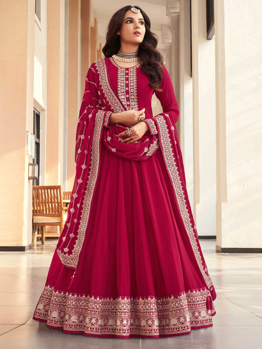 Resham Dori Work Georgette Semi Stitched Suit