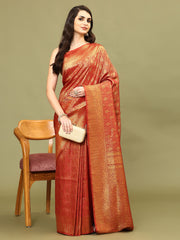 Zari Jaal Woven Handloom Saree