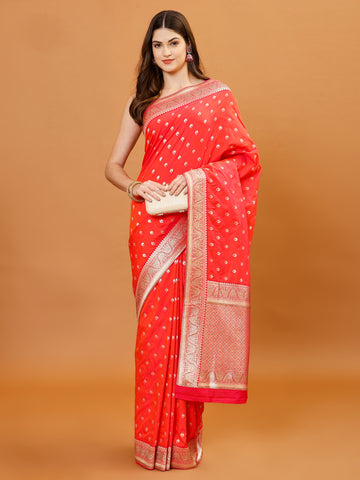 Zari Border Banarasi Woven Saree