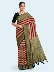 Zari Jaal Woven Art Silk Saree