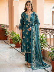 Printed Cotton Blend Kurta With Pant & Dupatta
