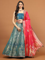 Banarasi Unstitched Choli With Lehenga & Dupatta