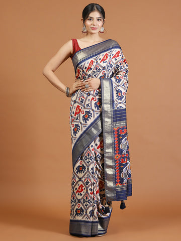 Patola Printed Art Silk Woven Saree