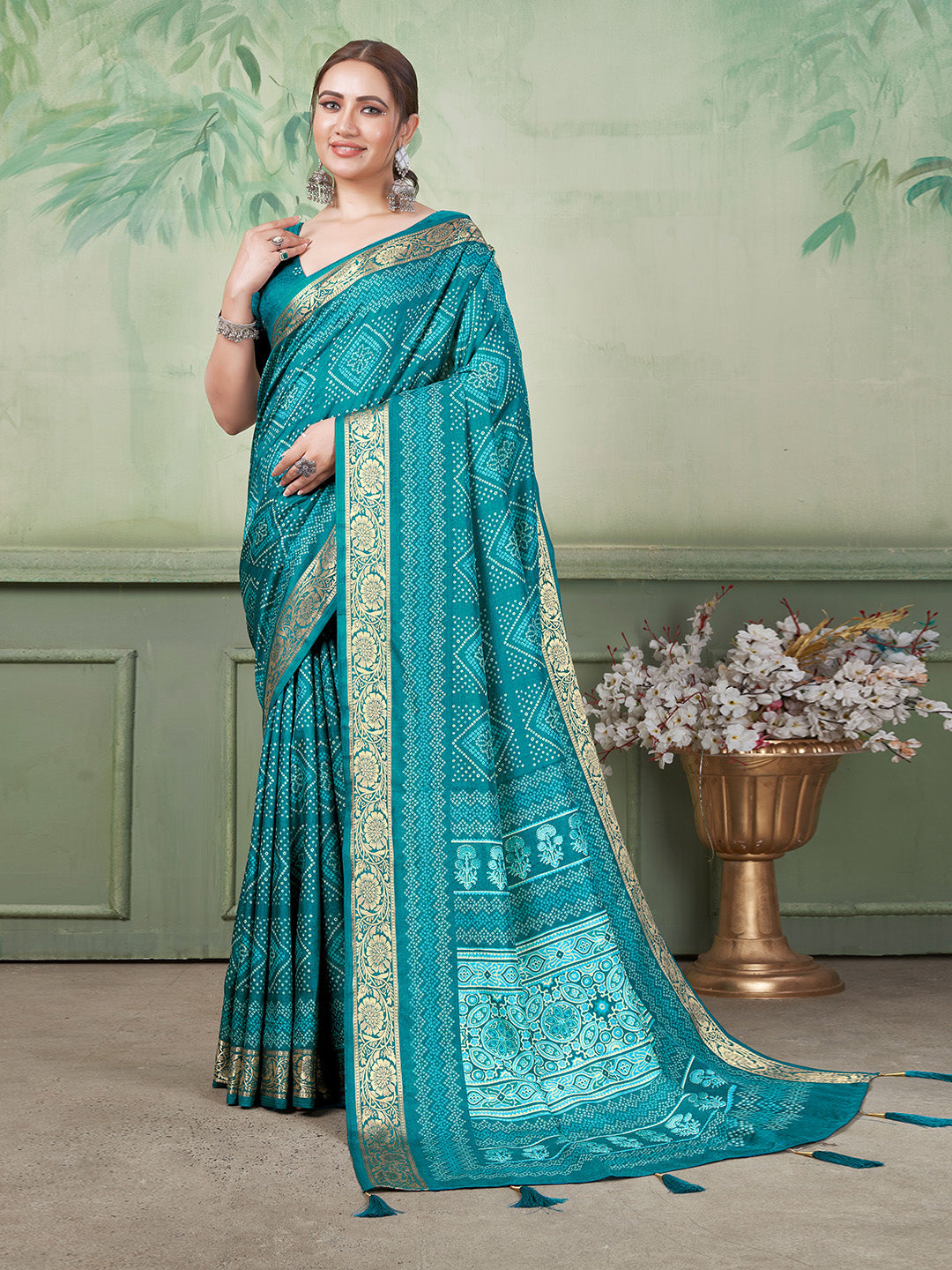 Printed Art Silk Saree