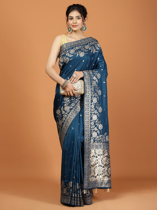 Zari Jaal Art Silk Woven Saree