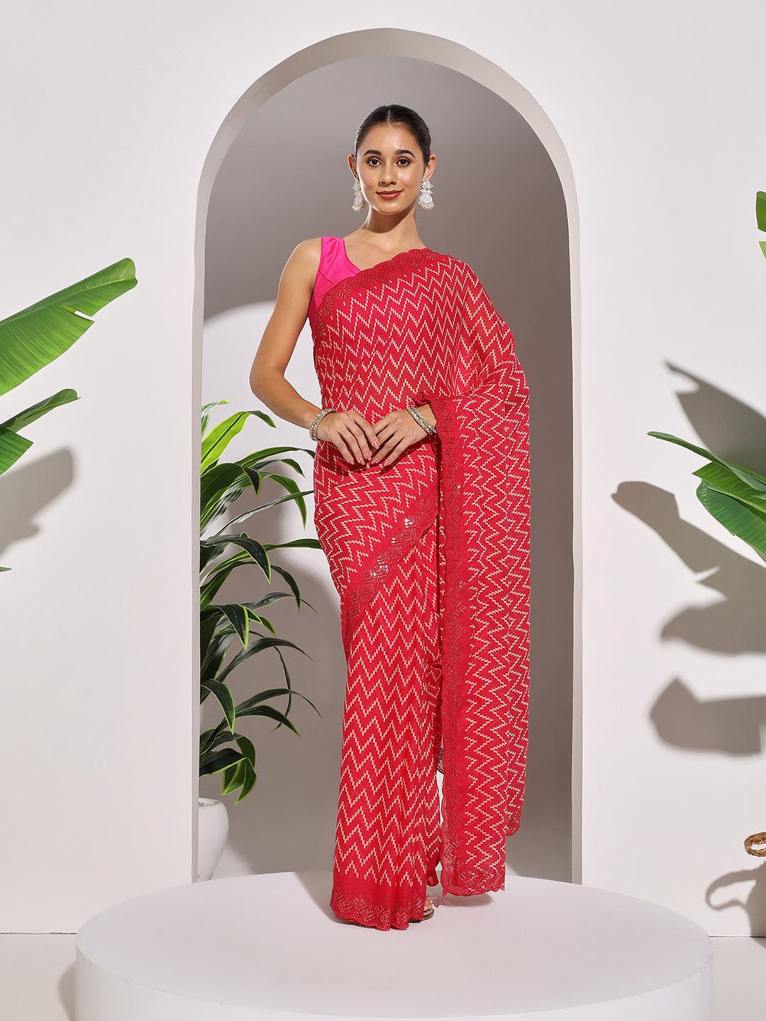Printed Georgette Saree