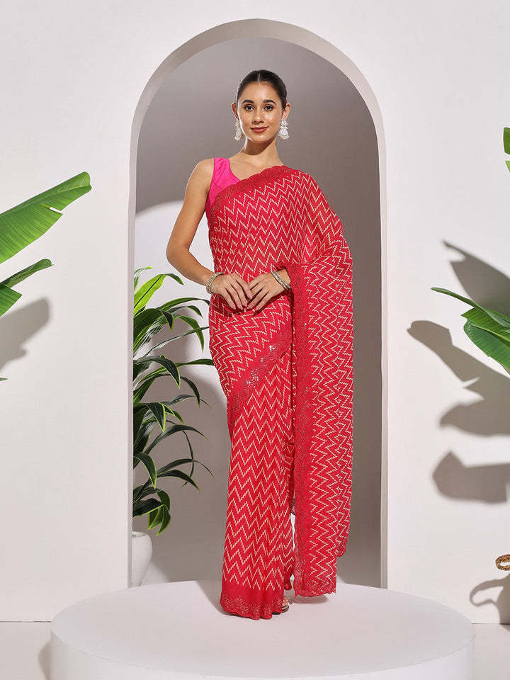 Printed Georgette Saree