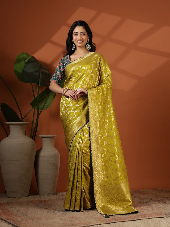 Embroidered Dola Silk Saree