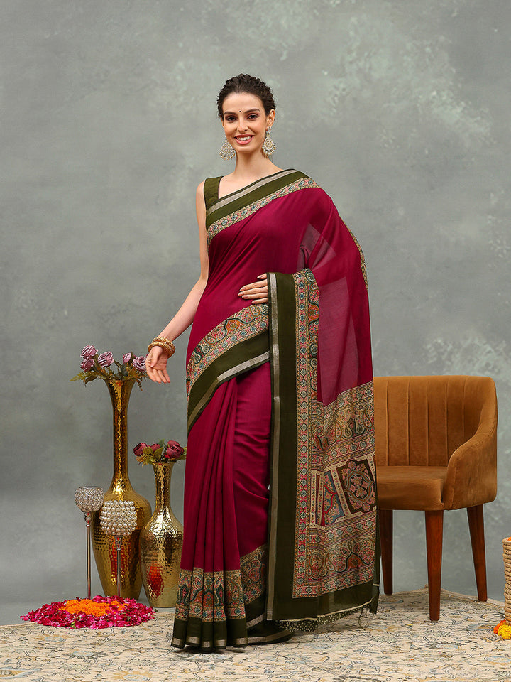 Printed Art Silk Saree