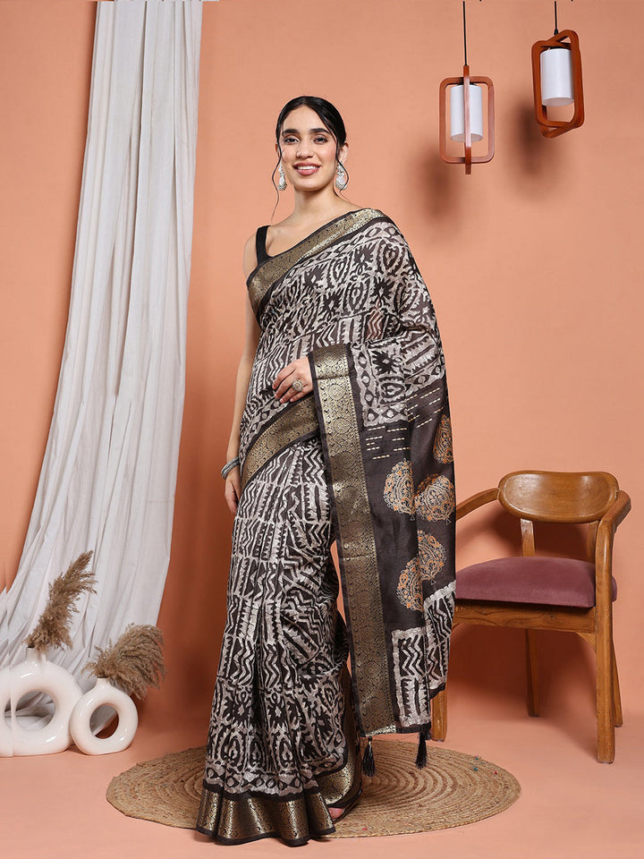 Digital Printed Art Silk Saree