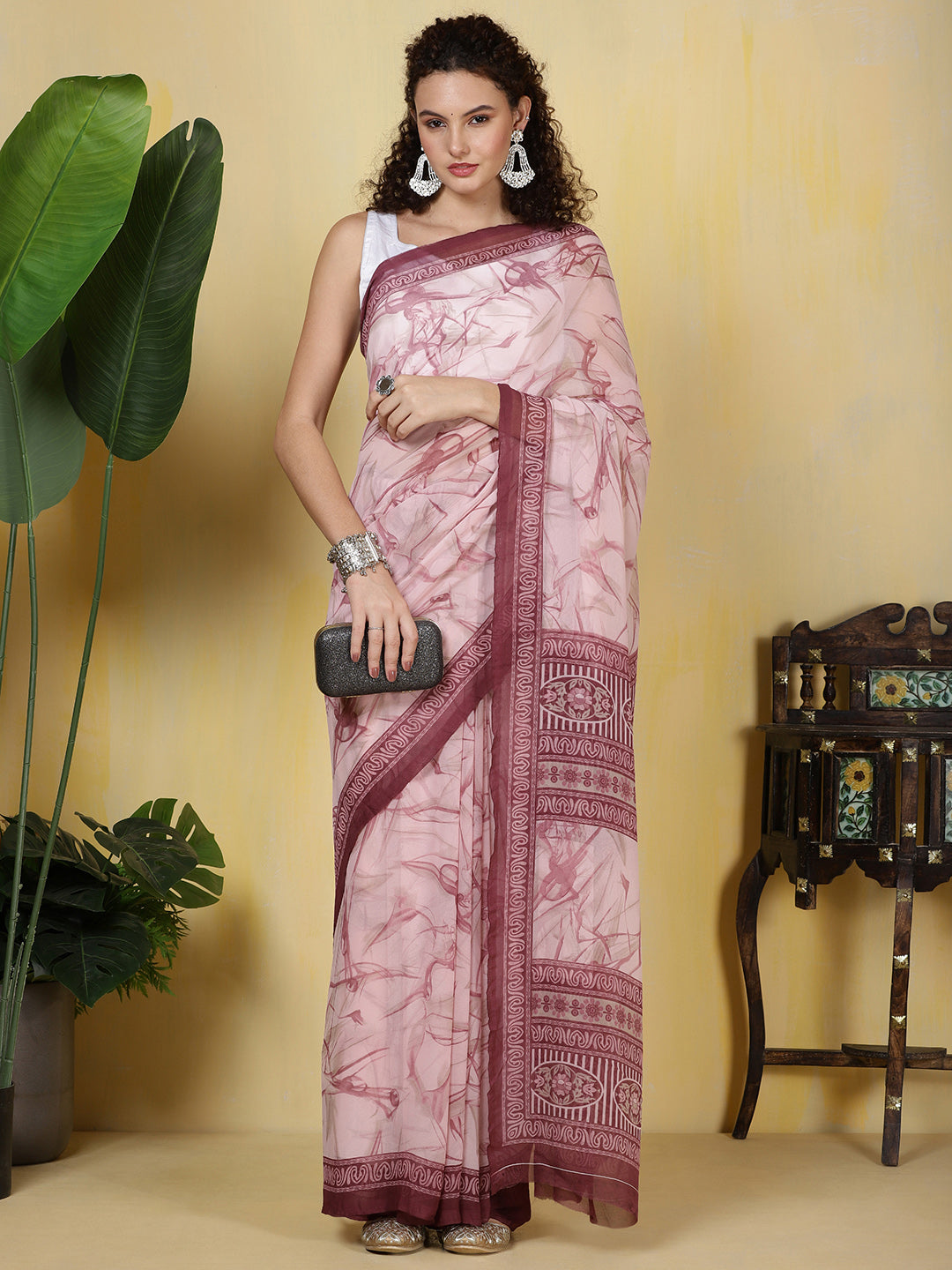 Digital Printed Georgette Saree
