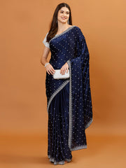 Stone Booti Chinon Woven Saree