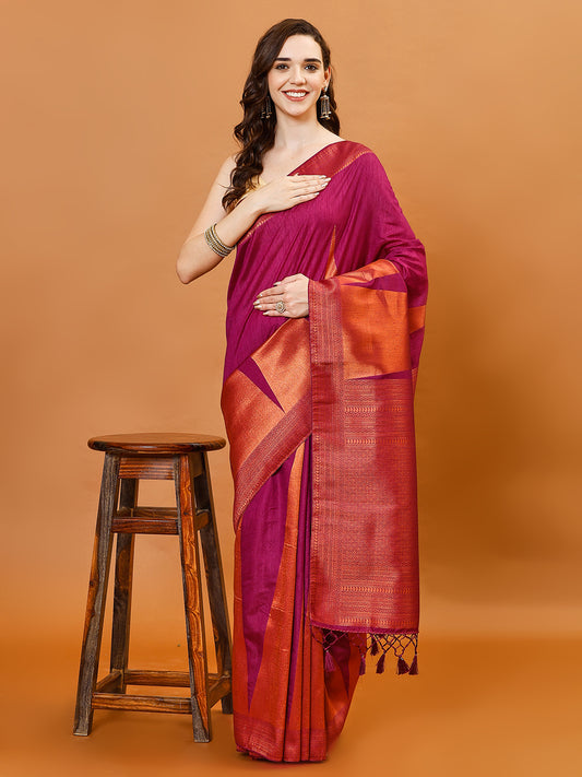 Zari Jaal Handloom Woven Saree