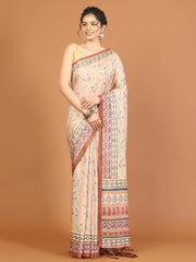 Digital Printed Tussar Woven Saree