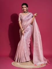 Zari Booti Woven Organza Woven Saree