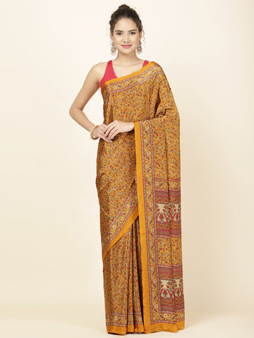 Printed Crepe Woven Saree