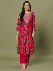 Digital Printed Muslin Kurti With Pants