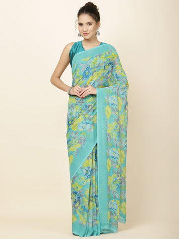 Digital Printed Georgette Woven Saree