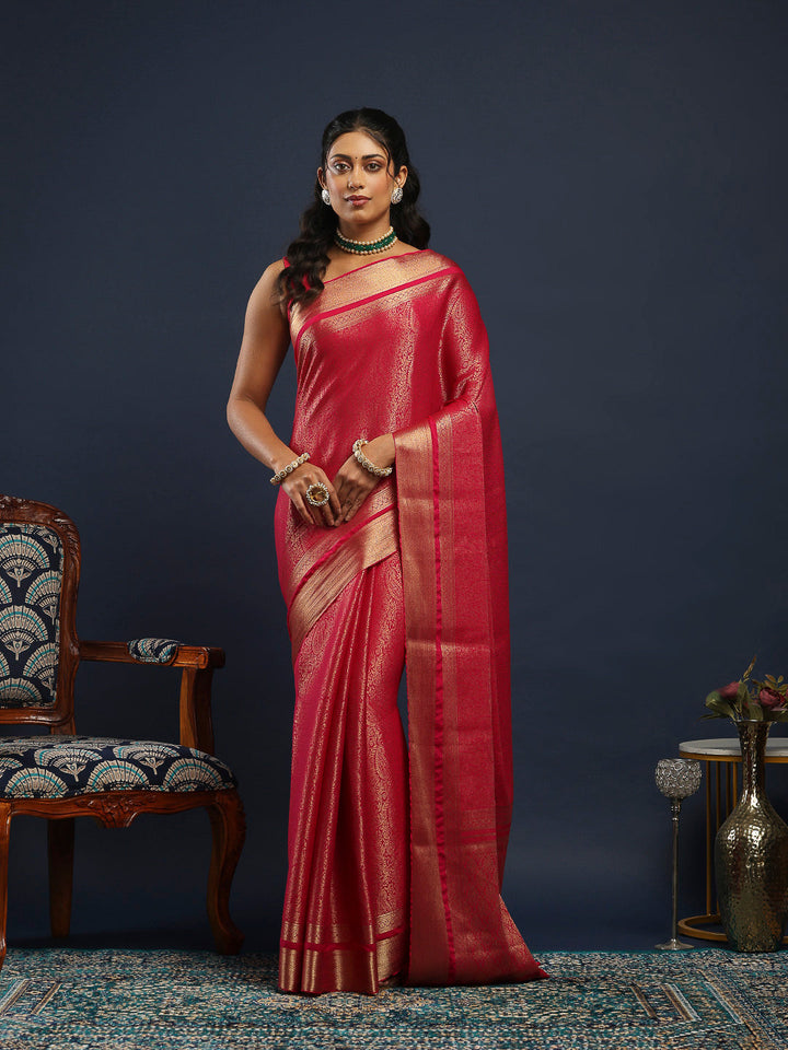 Plain Crepe Saree