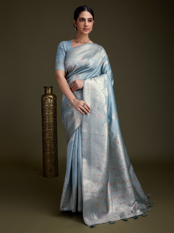 Zari Jaal Woven Art Silk Saree