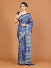 Digital Printed Tussar Woven Saree