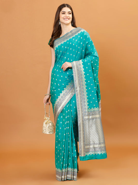 Zari Border Banarasi Woven Saree