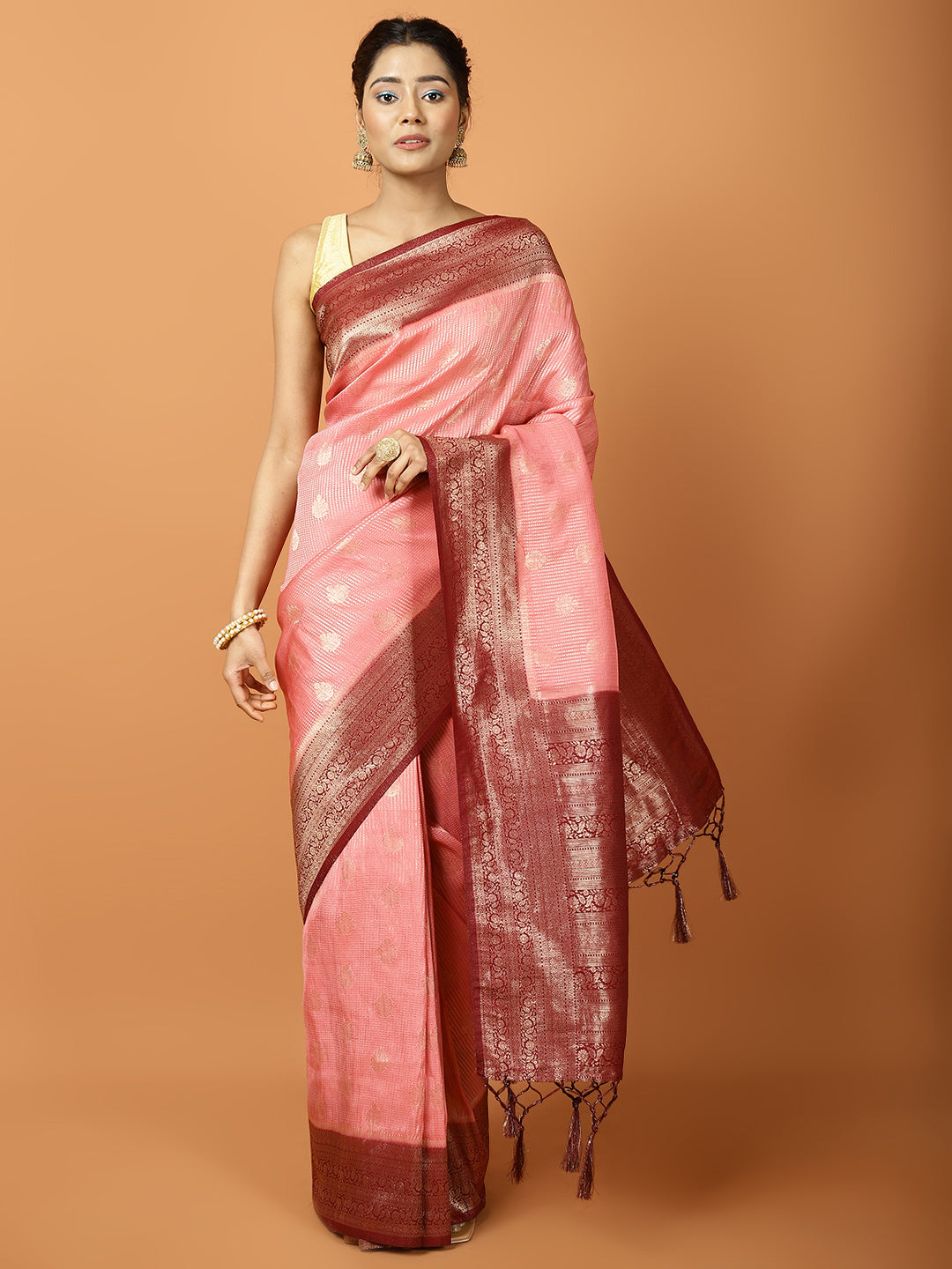 Zari Booti Art Silk Woven Saree