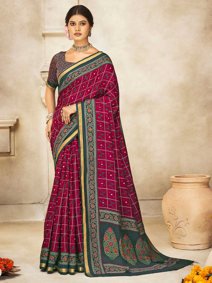 Printed Art Silk Saree
