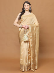 Resham Zari Border Art Silk Woven Saree