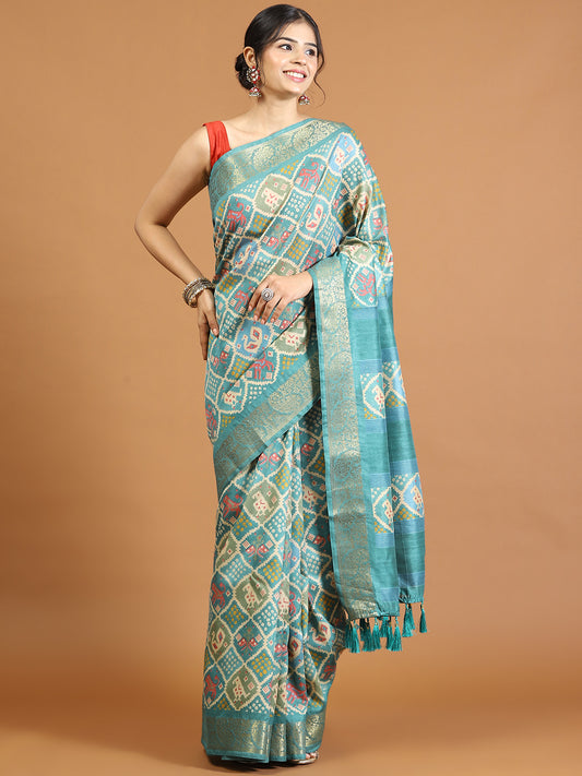 Patola Printed Tussar Woven Saree