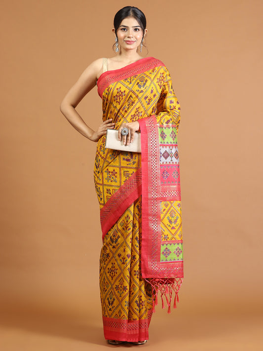 Patola Printed Tussar Woven Saree